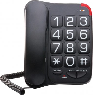 Фотография товара 'Gigaset TХ-201-ВL Проводной телефон teXet черный'